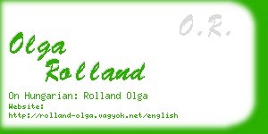 olga rolland business card